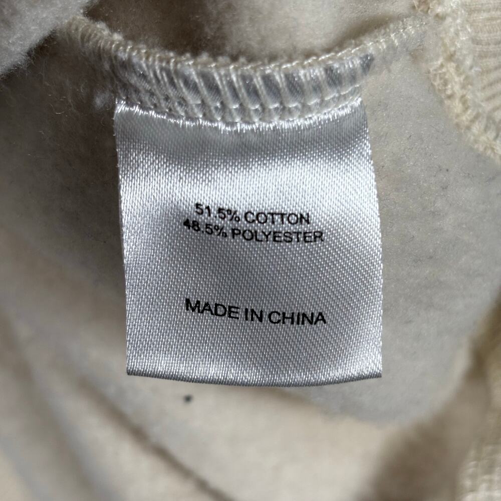 White Fox Boutique Vol 3 Oversized Cream Hoodie Women’s Size S/M Puff Print - Picture 7 of 8